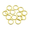 Spray Painted Iron Open Jump Rings, Round, Green Yellow, 18 Gauge, 10x1mm, Inner Diameter: 8mm