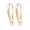 Brass Earring Hooks, Fishhook, Golden, 15x8.5x1.5mm, Hole: 1mm