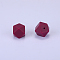 Hexagonal Silicone Beads, Purple, 23x17.5x23mm, Hole: 2.5mm