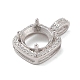 925 Sterling Silver Micro Pave Cubic Zirconia Pendant Setting&nbsp;STER-H113-04P-03-2