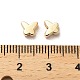 CCBプラスチックビーズ  蝶  ゴールドカラー  5x6x3mm  穴：1.4mm&nbsp;CCB-A001-06G-3