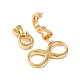 Brass Fold Over Clasps&nbsp;KK-U016-20G-2