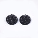 樹脂カボション  半円  ブラック  12x3~3.5mm&nbsp;CRES-T012-01J-2