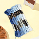 ポリエステル刺繍糸  クロスステッチの糸  セグメント染め  ミックスカラー  0.5~2mm  約8.75ヤード（8m）/かせ  8色  1 かせ/色  8 かせ/セット&nbsp;OCOR-WH20074-13B-03A-7