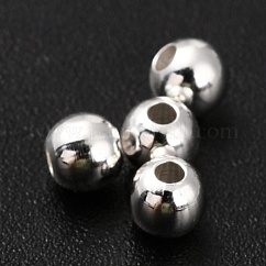真鍮ビーズ  カドミウムフリー＆鉛フリー  長持ちメッキ  ラウンド  3.5mm  穴：1.3mm