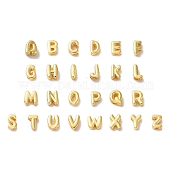 26Pcs Rack Plating Brass Pendants, Letter Charms, Cadmium Free & Lead Free, Long-Lasting Plate, Real 18K Gold Plated, 6~8x3~7x4~5mm, Hole: 2~3mm
