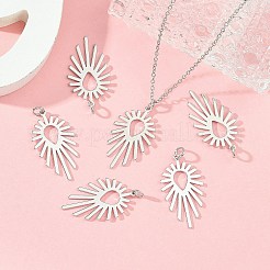 シーグレース真鍮ペンダント  太陽光線チャーム  カドミウムフリーと鉛フリー＆ニッケルフリー  長持ちメッキ  プラチナ  30x17x0.7mm  穴：3.5mm&nbsp;XGRQ64473-858P