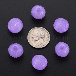 模造ゼリーアクリルビーズ  段ボールビーズ  ラウンド  暗い蘭  14x13mm  穴：2.5mm  約356個/500g&nbsp;MACR-S373-11-E04