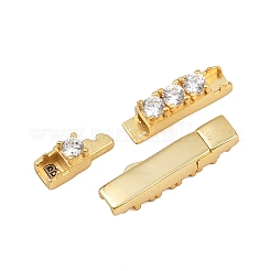 925 Sterling Silver Micro Pave Clear Cubic Zirconia Bayonet Clasps&nbsp;STER-C016-01B-G