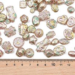 アンティーク調のアクリルビーズ  各種形状  リネン  4.5~27.5x9.5~29.5x6.5~15.5mm  穴：1.2~1.8mm&nbsp;AC-CBAAA05-01C
