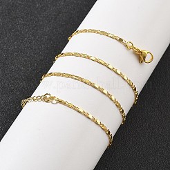 女性用真鍮リンクチェーンネックレス  304ステンレススチール製カニカン付き  ラックめっき  鉛フリー＆カドミウムフリー  長持ちメッキ  18KGP本金メッキ  17.80インチ（45.2cm）&nbsp;NJEW-D302-174G
