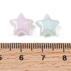 UVメッキ不透明アクリルビーズ  スター  ABカラーメッキ  ミックスカラー  11.5x11x6mm  穴：1.8mm  約1665個/500g&nbsp;OACR-G058-18B