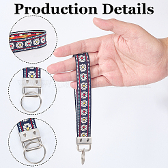 Iron with Polyester Inwrought Keychain&nbsp;KEYC-WH20054-011B