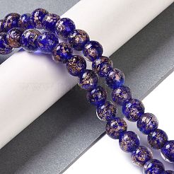 Handmade Gold Sand Lampwork Beads&nbsp;LAMP-Z009-01P