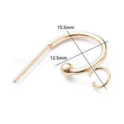 304 Stainless Steel Half Hoop Earrings&nbsp;STAS-Z028-B02-G