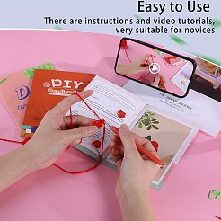初心者向けの DIY ヘビ人形編みキット  取扱説明書付き  かぎ針編みフック  ステッチマーカー  ミルクコットン  ファイバーフィル  大きな目の針  安全目  レッド  310x60mm&nbsp;PW-WG0CC4B-01