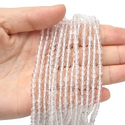 Natural Quartz Crystal Round Beads Strands&nbsp;X-G-J303-01-4mm