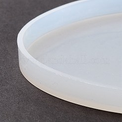 DIYフラットラウンドカップマットシリコーン型  レジン型  UVレジン用  エポキシ樹脂工芸品作り  ホワイト  125x9mm  内径：122mm&nbsp;DIY-E036-02