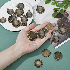 DIY Flat Round Pendant Jewelry Kits&nbsp;DIY-DC0003-24