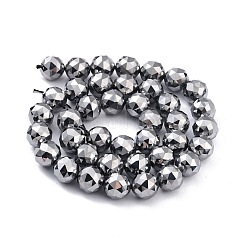 テラヘルツストーンビーズ連売り  多面カット  ラウンド  10mm  穴：1mm  約40個/連  15.59''（39.6センチメートル）&nbsp;G-D461-13D