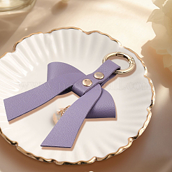 Bowknot PU Leather & Alloy Keychain&nbsp;KEYC-WH20026-05D