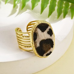 304 Stainless Steel Open Cuff Rings for Women&nbsp;RJEW-K248-14G