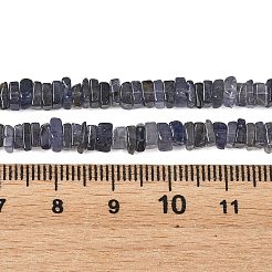 天然のアイオライトビーズ連売り  平らな四角形のヘイシビーズ  4~5x4~5x2~3mm  穴：0.8mm  約210~230個/連  16.14~16.54''（41~42センチメートル）&nbsp;GG-CBA1D78-A03