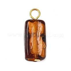 Handmade Gold Sand Lampwork Pendants&nbsp;PALLOY-JF04370-02