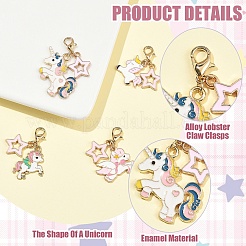 4Pcs Alloy Enamel Pendant Decorations&nbsp;HJEW-YW00387