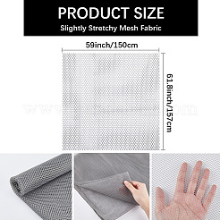 ポリエステルメッシュ生地  服装アクセサリー  グレー  1500x1570x0.5mm&nbsp;DIY-WH20002-182B-03