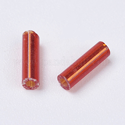 ガラス竹ビーズ  シードビーズ  ミックスカラー  約6mm長  2 mm幅  穴：0.5mm  約10000個/450g&nbsp;CX099Y