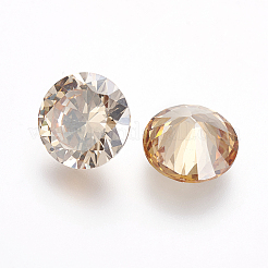 Electroplated Cubic Zirconia Pointed Back Cabochons&nbsp;ZIRC-I024-05