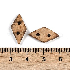 Carved Rhombus 2-hole Basic Sewing Button&nbsp;SHEL-K009-02