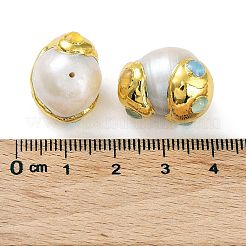 Baroque Natural Keshi Pearl Nuggets Beads&nbsp;KK-K348-04G