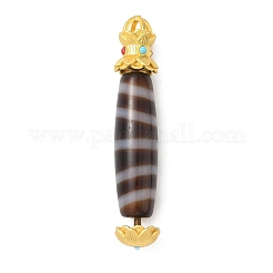Lotus Shape Brass Screw Peg Bails&nbsp;KK-NH0008-06MG