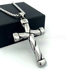Hip Hop 304 Stainless Steel Cross Pendant Necklaces&nbsp;PT1776