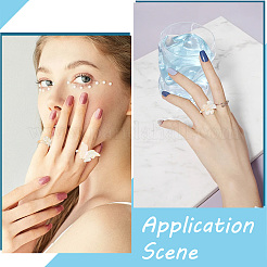 200Pcs Transparent Acrylic Open Cuff Ring Components&nbsp;TACR-SC0001-22