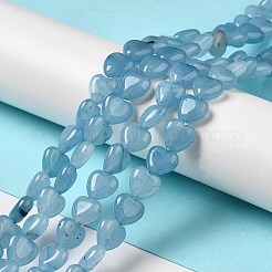 Natural White Jade Imitaion Aquamarine Beads Strands&nbsp;G-B022-17B-1
