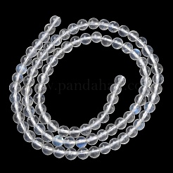天然レインボー ムーンストーン ビーズ 連売り  ラウンド  4~4.5mm  穴：1mm  約94~108個/連  14.96''~15.16''（38~38.5センチメートル）&nbsp;G-P602-4mm-01B