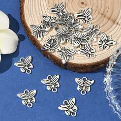 Butterfly Tibetan Style Alloy Links connectors&nbsp;X-TIBE-5369-AS-LF
