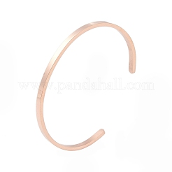 Adjustable 304 Stainless Steel Open Cuff Bangles for Women&nbsp;BJEW-R314-01