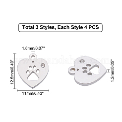 304 Stainless Steel Charms&nbsp;STAS-UN0009-73P