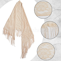 Lace Flower Detachable Polyester Shawl&nbsp;AJEW-WH20072-43A