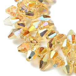 Transparent Electroplate Glass Beads Strands&nbsp;GLAA-K064-06A-HP01