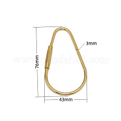 Brass Screw Carabiner Lock Charms&nbsp;KK-ZX025-66C