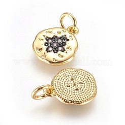 Brass Micro Pave Cubic Zirconia Charms&nbsp;ZIRC-G150-04A