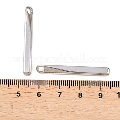 ステンレスペンダント201個  ねじれた長方形のチャーム  ステンレス鋼色  36x5x5mm  穴：3x3mm&nbsp;STAS-P437-04P