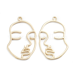Alloy Open Back Bezel Pendants&nbsp;PALLOY-I197-08G