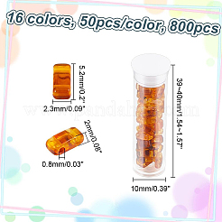 672~800pcs 16 Colors Opaque Acrylic Slide Charms&nbsp;OACR-NB0001-48