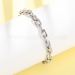304 Stainless Steel Oval Link Chain Bracelets for Women&nbsp;BJEW-F529-03P
